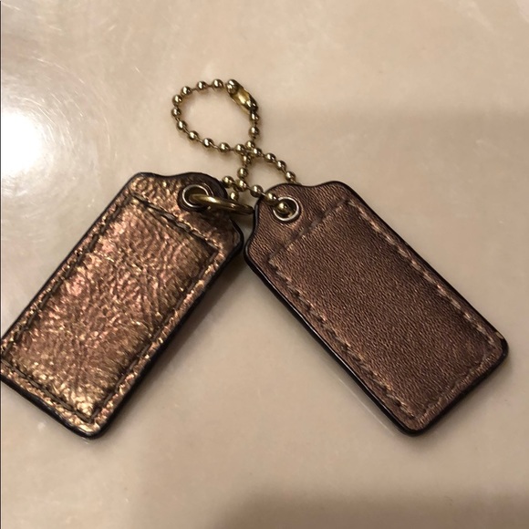 2 Bronze Coach Leather Tags - Picture 2 of 2